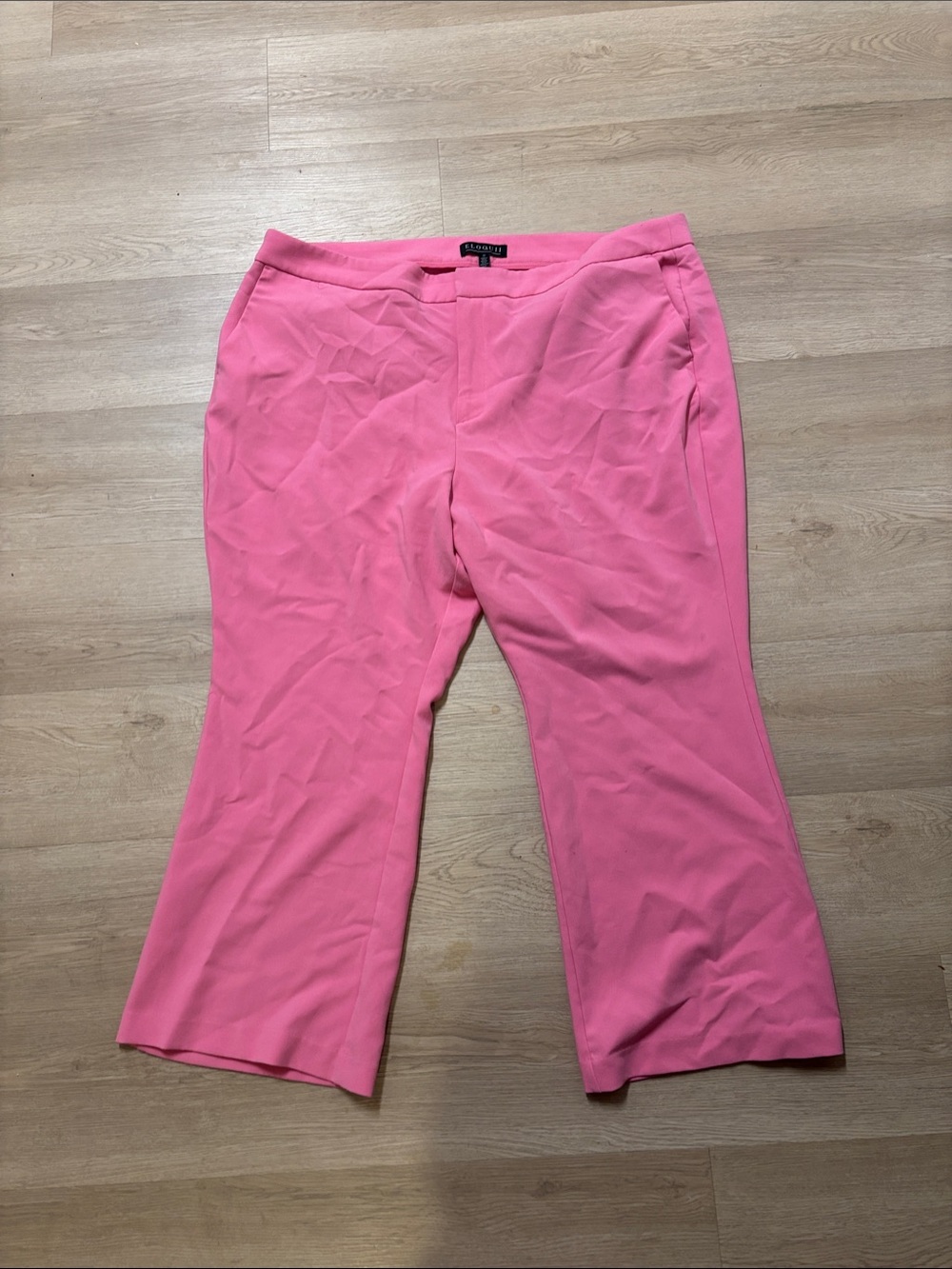 Elloqui Pink Flared Trousers